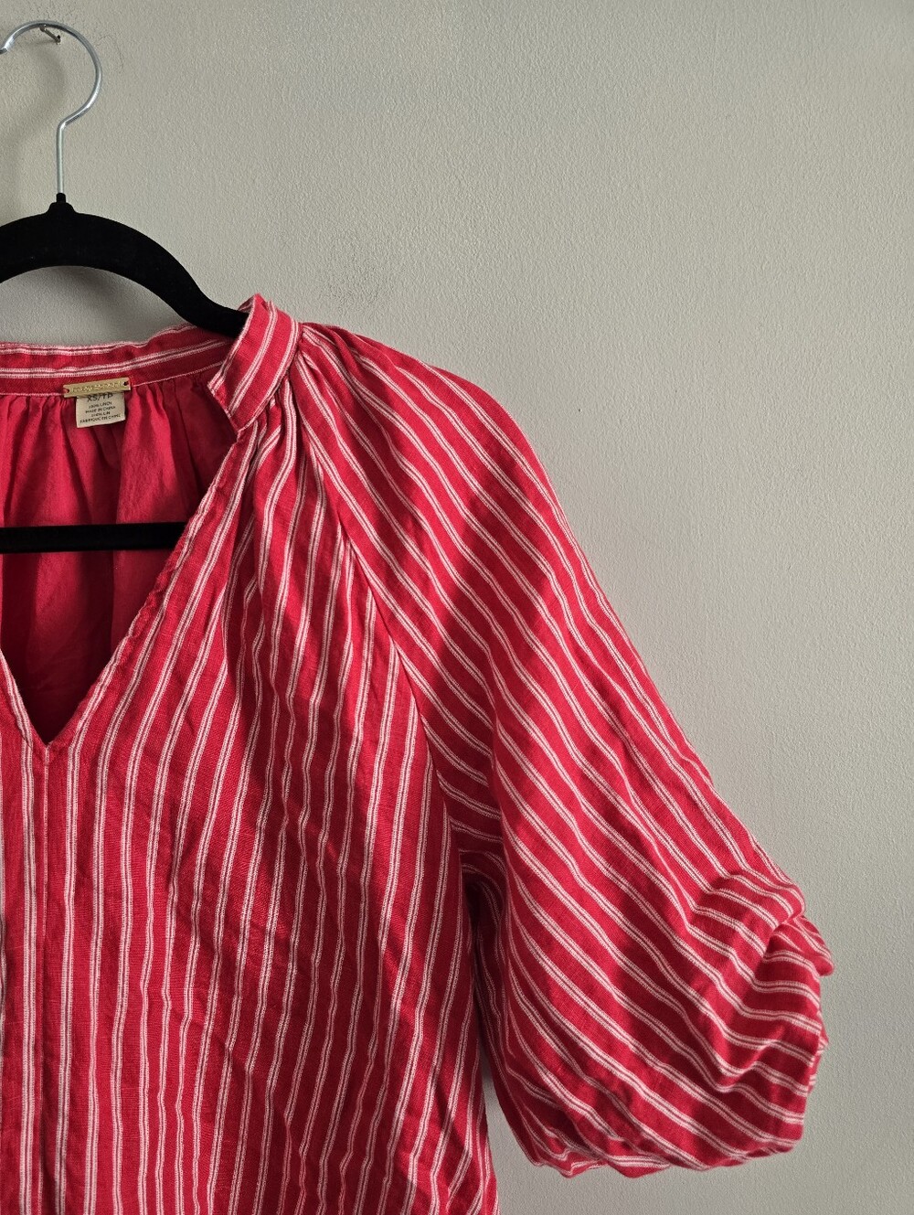 Magaschoni Red and White Striped Dress, linen, XS - Picture 2 of 9